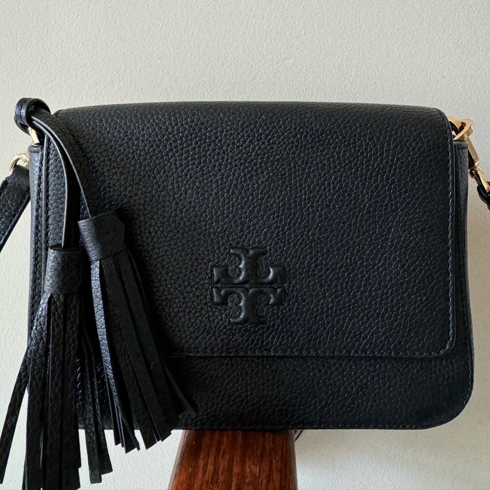 Tory Burch Thea Web Flap Crossbody Women's Bag With Gold-tone Hardware